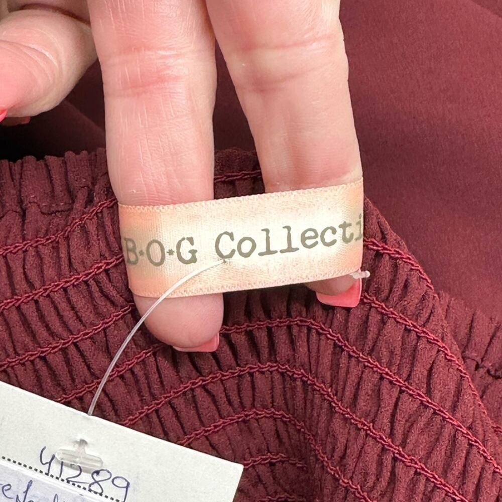 NWOT | B.O.G Collection | Sleeveless Jumpsuit | Burgundy | Small?? - Picture 7 of 13